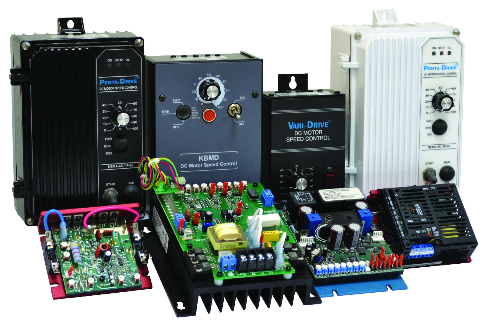 Familia de controles de corriente directa KB Electronics